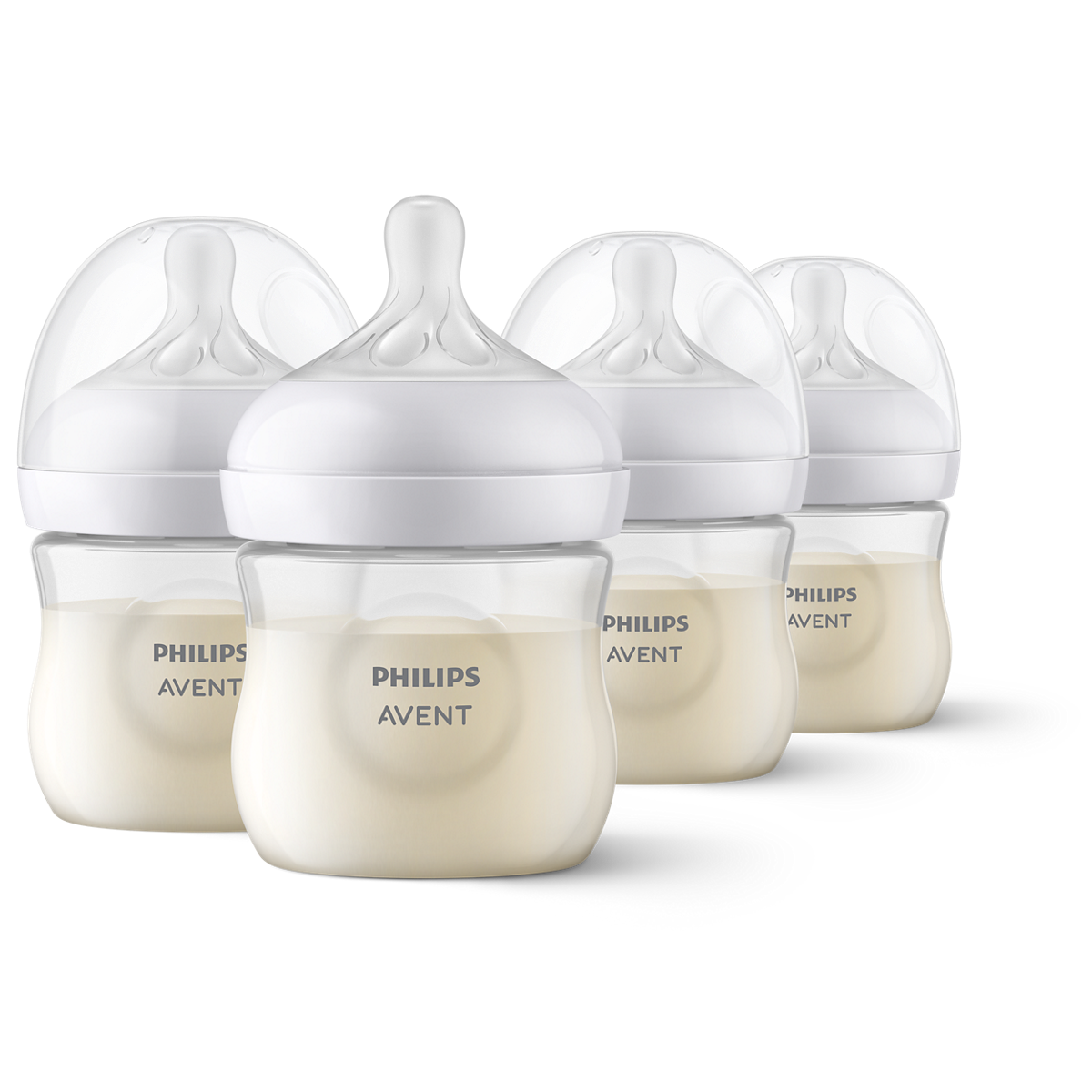 Philips Avent Natural Response 4oz baby bottle 4-pack with sucking-triggered slow-flow nipple