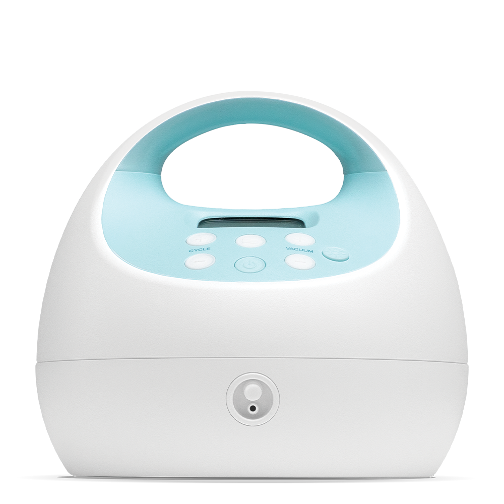 Spectra S1 Plus rechargeable hospital-grade double electric breast pump in white and teal