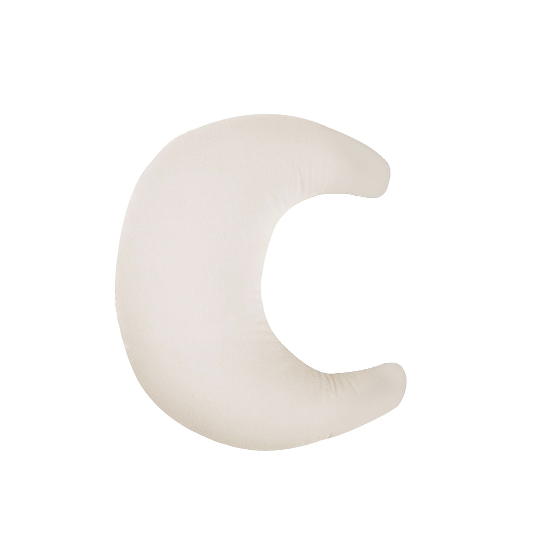 Snuggle Me Organic Feeding Support nursing pillow in natural off-white organic cotton, soft crescent shape